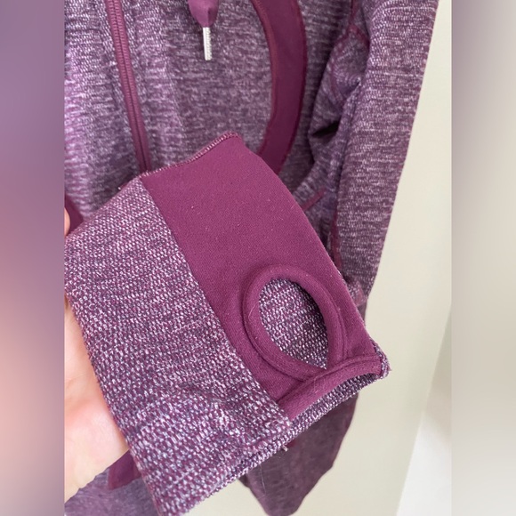 Lululemon Stride Jacket Mini Check Pique Plum Size 10 - Picture 8 of 16